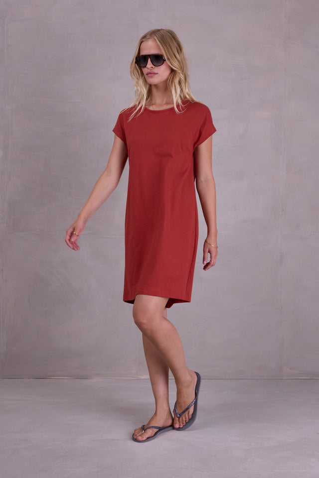 nathalie vleeschouwer Fenise brick jurk met open rug