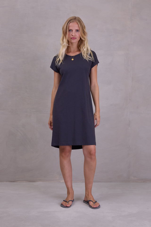 nathalie vleeschouwer Fenise charcoal jurk met open rug