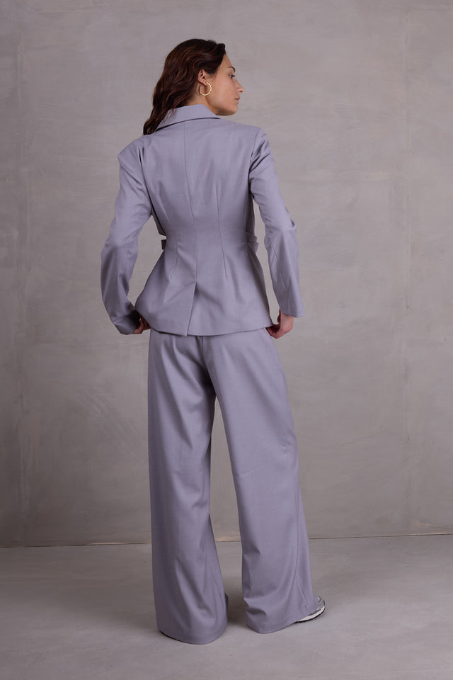 Nathalie Vleeschouwer Fernando Grijze Geknoopte Blazer