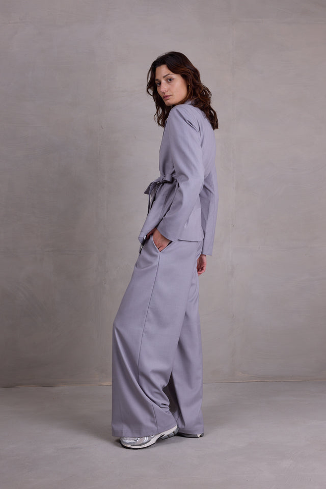 Nathalie Vleeschouwer Fernando Grijze Geknoopte Blazer