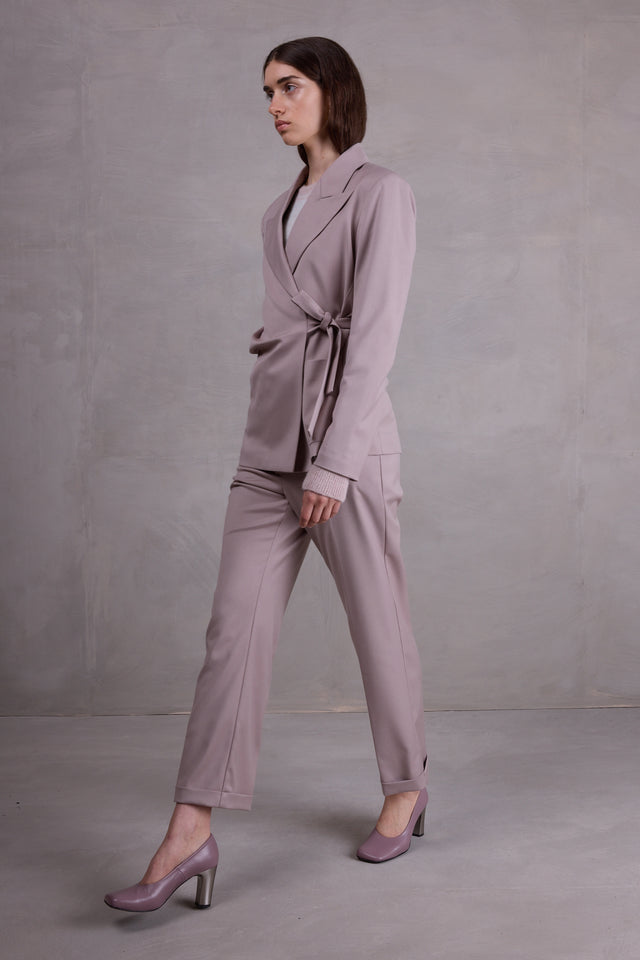 Nathalie Vleeschouwer Fernando Taupe Geknoopte Blazer