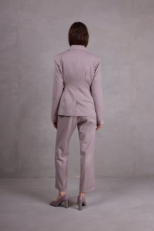 Nathalie Vleeschouwer Fernando Taupe Geknoopte Blazer