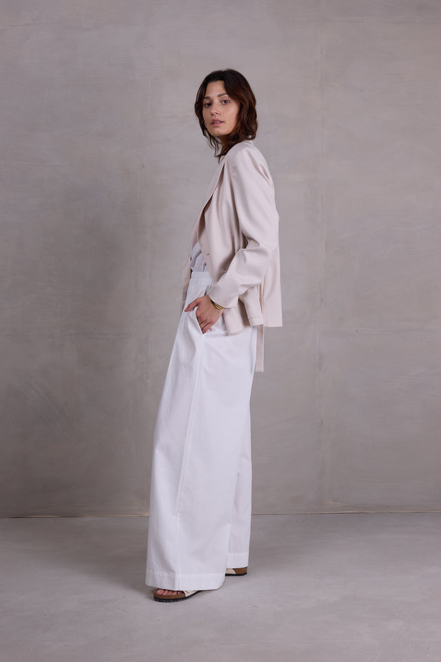 Nathalie Vleeschouwer Fernando Vanille Geknoopte Blazer