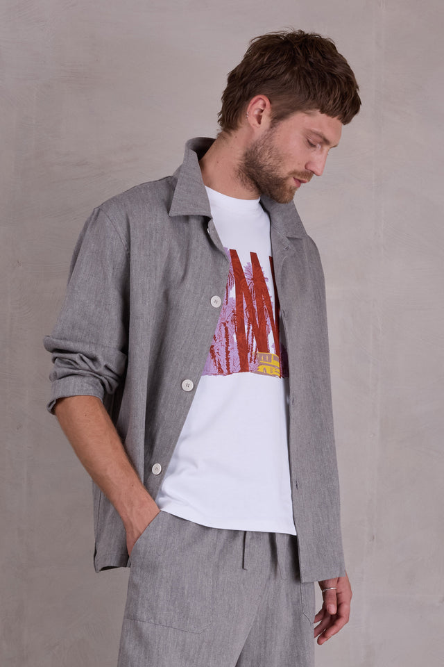 Nathalie Vleeschouwer Ferre Vest In Steel Grey Herringbone