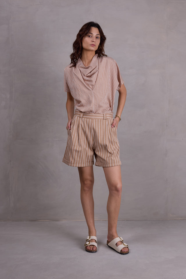 Nathalie Vleeschouwer Filipa Bruin Gestreepte Blouse