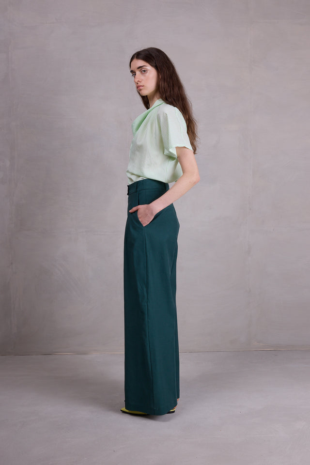 Nathalie Vleeschouwer Filipa Lichtgroen Gestreepte Blouse