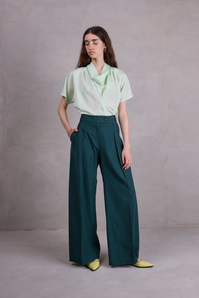 Nathalie Vleeschouwer Filipa Lichtgroen Gestreepte Blouse