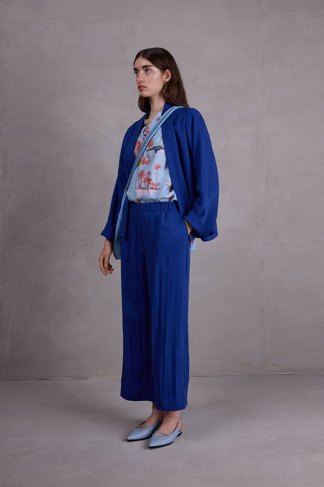 Nathalie Vleeschouwer Flenn Kimono In True Blue Tencel