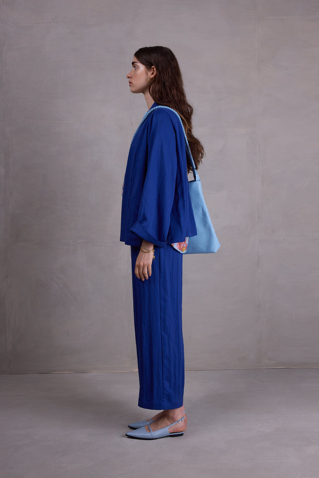 Nathalie Vleeschouwer Flenn Kimono In True Blue Tencel