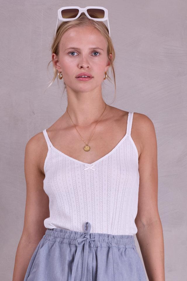 nathalie vleeschouwer Fleur wit pointelle jersey topje