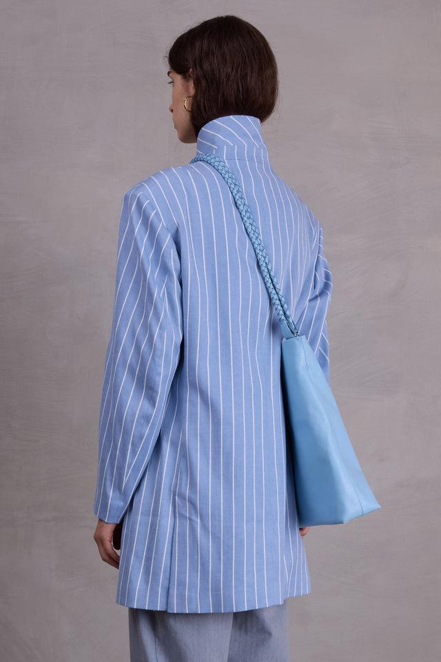 Nathalie Vleeschouwer Flint Vest In Powder Blue Stripes