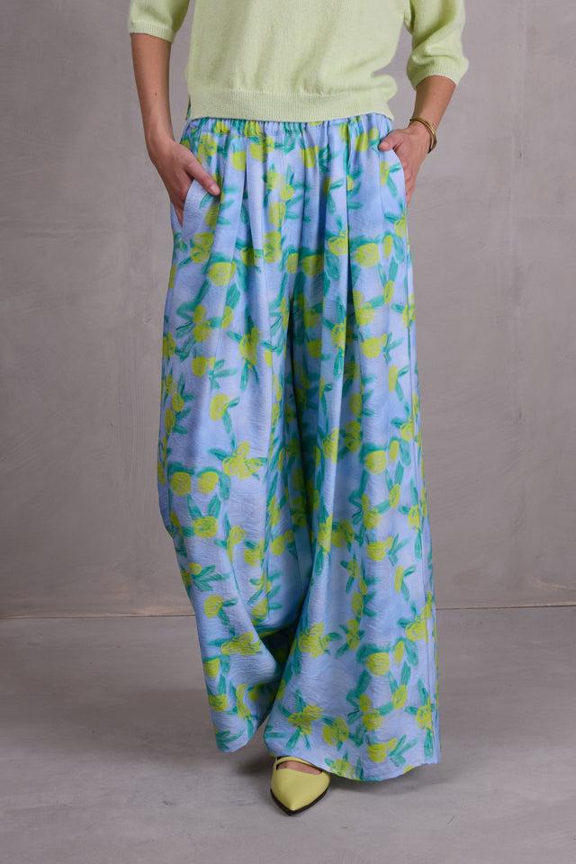 nathalie vleeschouwer Freddy broek in limoncello flowers