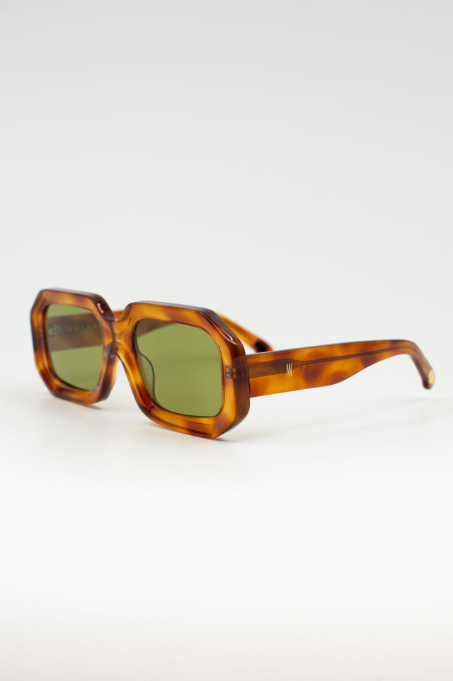 Nathalie Vleeschouwer Jackie Zonnebril In Light Tortoise /olive