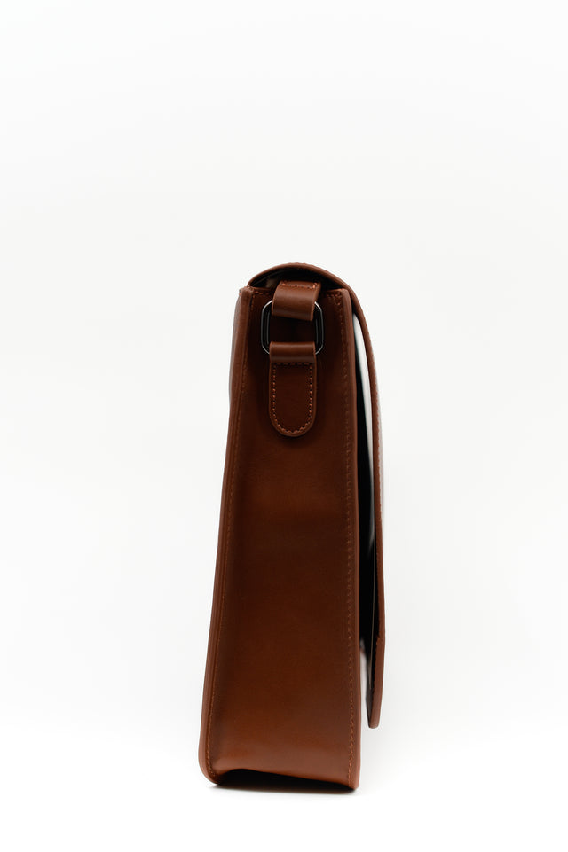 Nathalie Vleeschouwer Medium Crossbody Handtas In Cognac Nappaleer