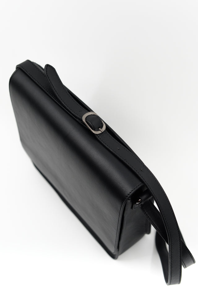 Nathalie Vleeschouwer Medium Crossbody Handtas In Zwart Nappaleer