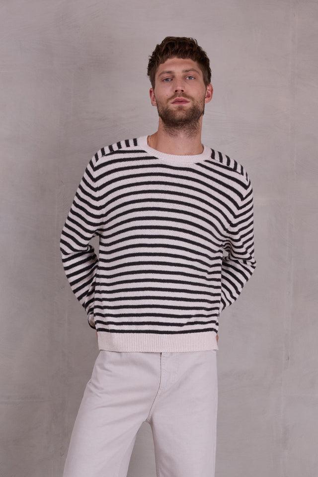 nathalie vleeschouwer Morra gestreepte katoenen trui