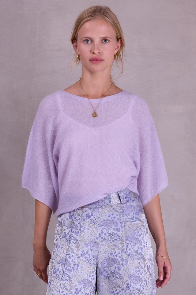 nathalie vleeschouwer Abeno alpaca top in lila