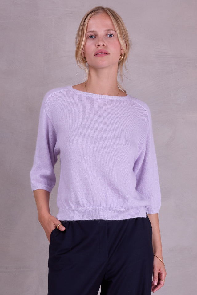 nathalie vleeschouwer Atella lila alpaca trui