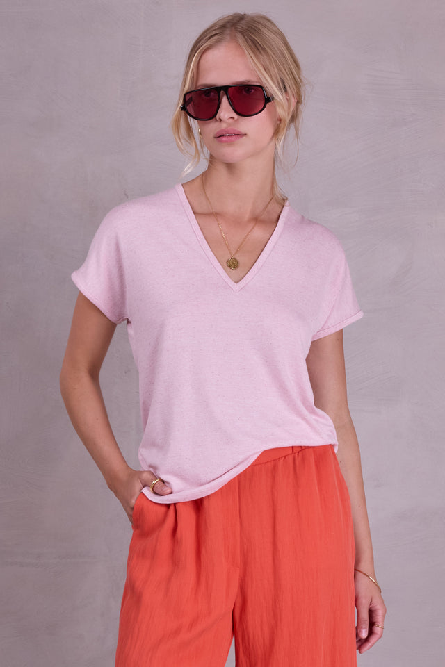 nathalie vleeschouwer Beckey roze T-shirt