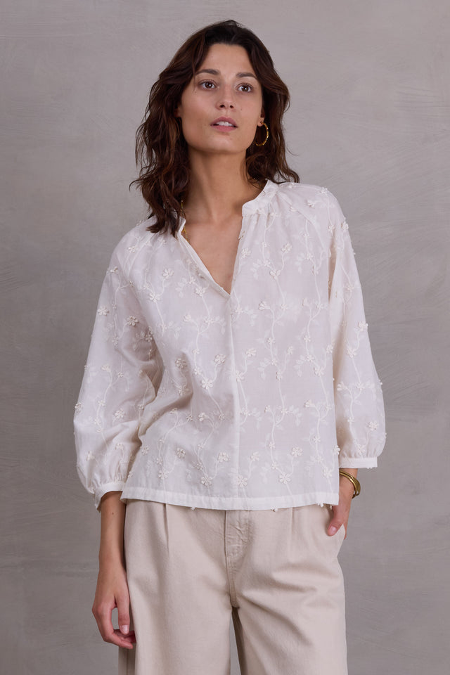 nathalie vleeschouwer Binte ecru broderie blouse