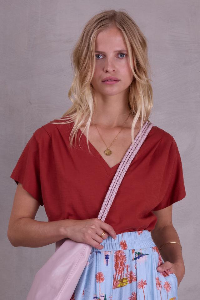 nathalie vleeschouwer Bodine T-shirt in brick