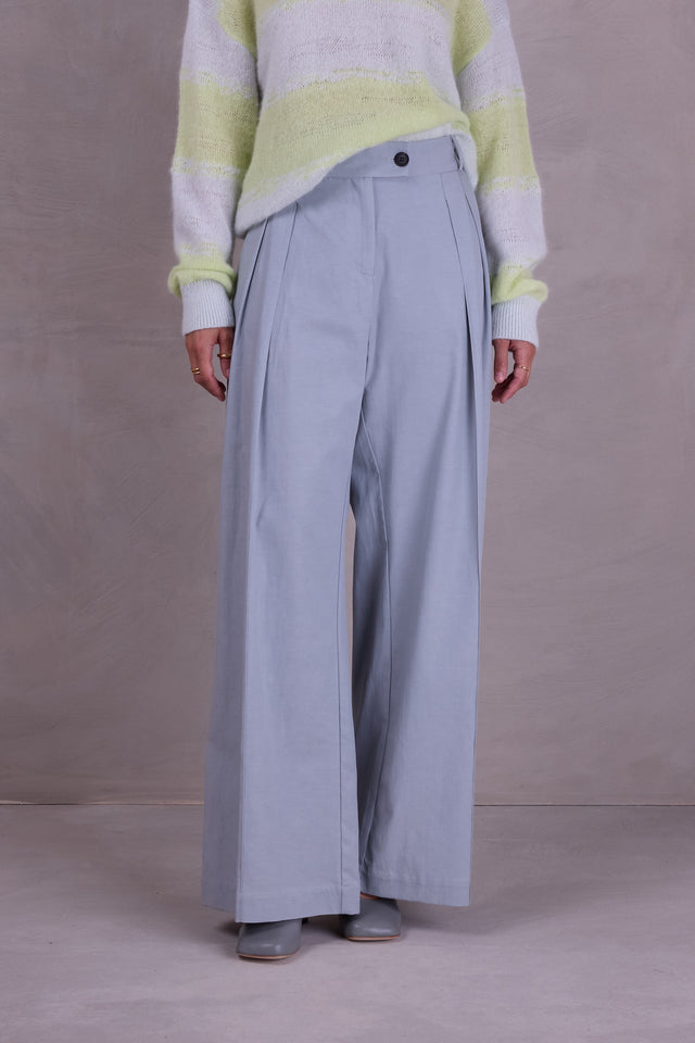 nathalie vleeschouwer Cezar broek in misty blue