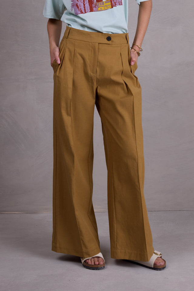 nathalie vleeschouwer Cezar broek in mustard