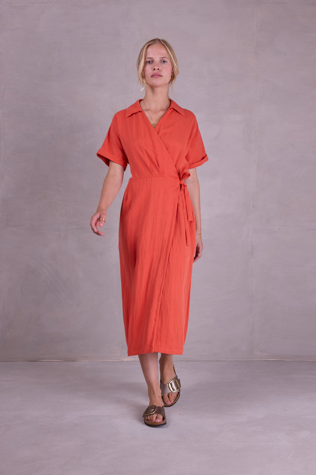 nathalie vleeschouwer Damian jurk in flame Tencel