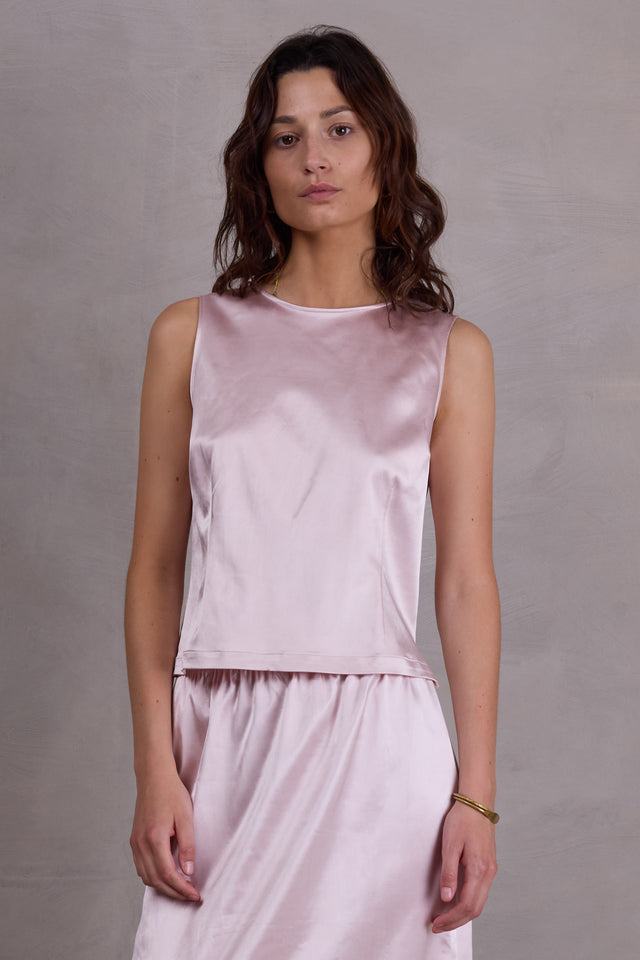 nathalie vleeschouwer Danielle blush satijnen top