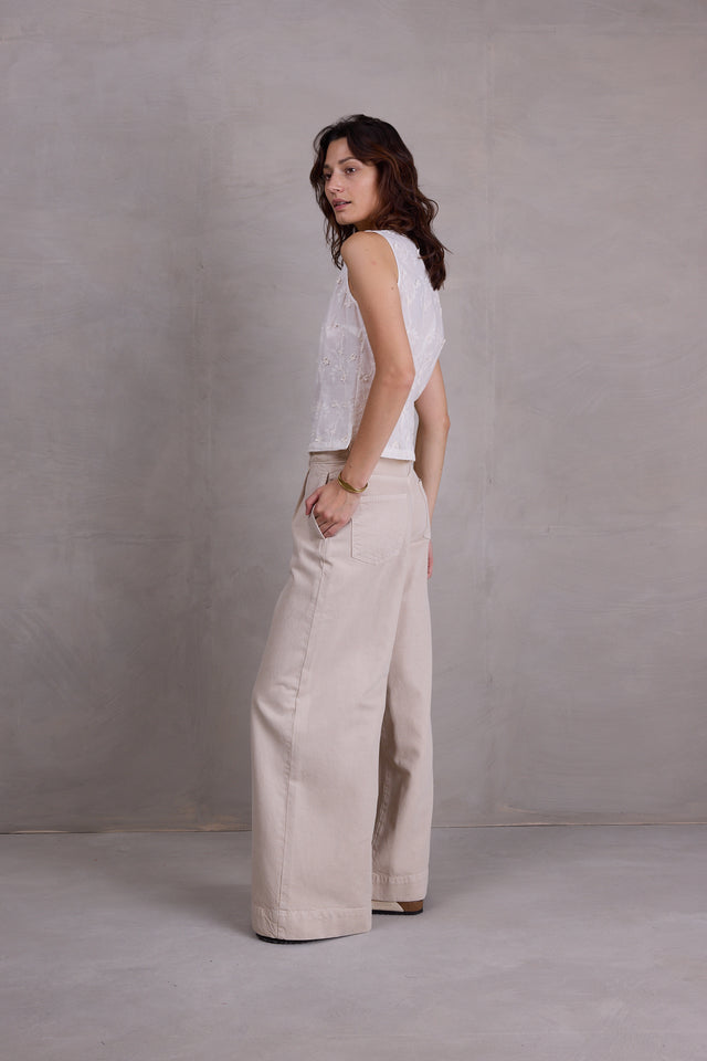 Nathalie Vleeschouwer Danielle Ecru Broderie Top