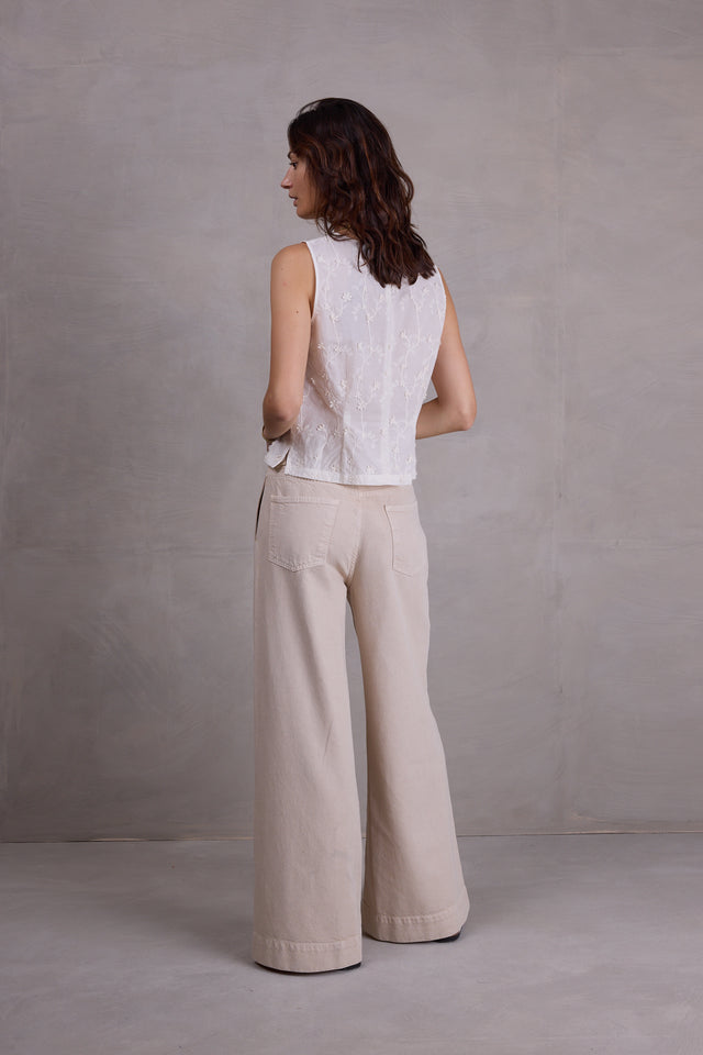 Nathalie Vleeschouwer Danielle Ecru Broderie Top