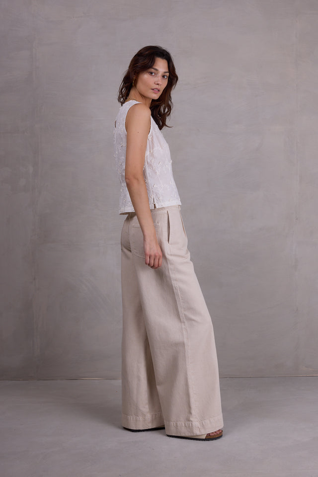 Nathalie Vleeschouwer Danielle Ecru Broderie Top