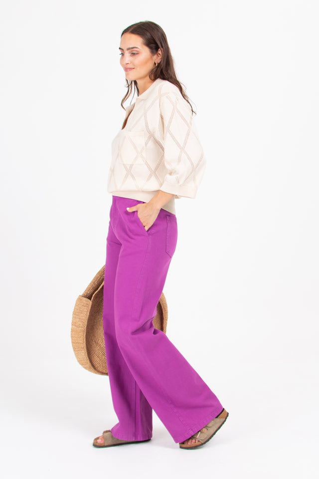 nathalie vleeschouwer Dario paarse denim broek