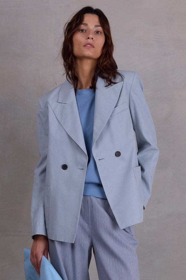 nathalie vleeschouwer Davos blazer in misty blue