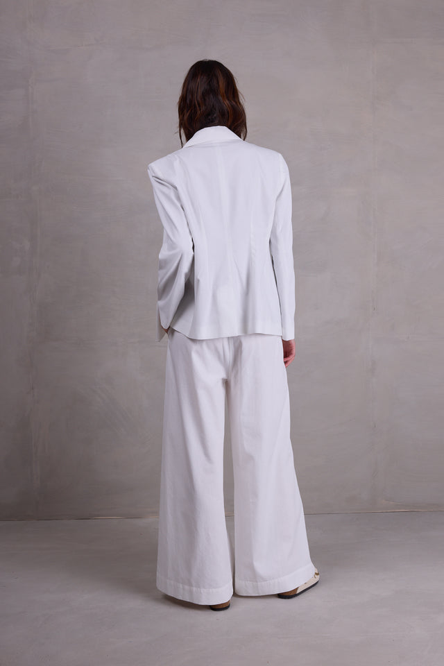 Nathalie Vleeschouwer Davos Witte Blazer