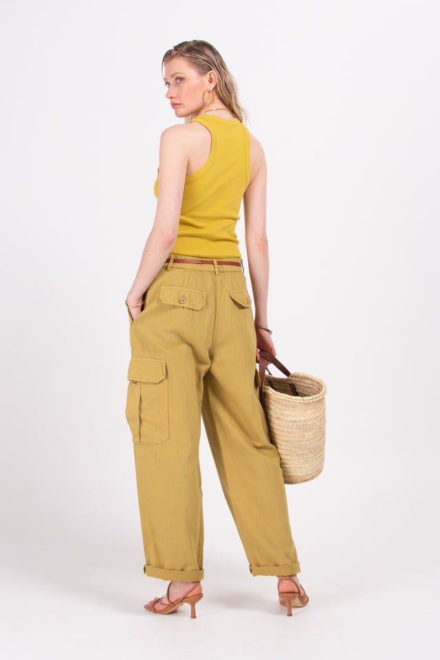 Nathalie Vleeschouwer Dena Olijfkleurige Tanktop