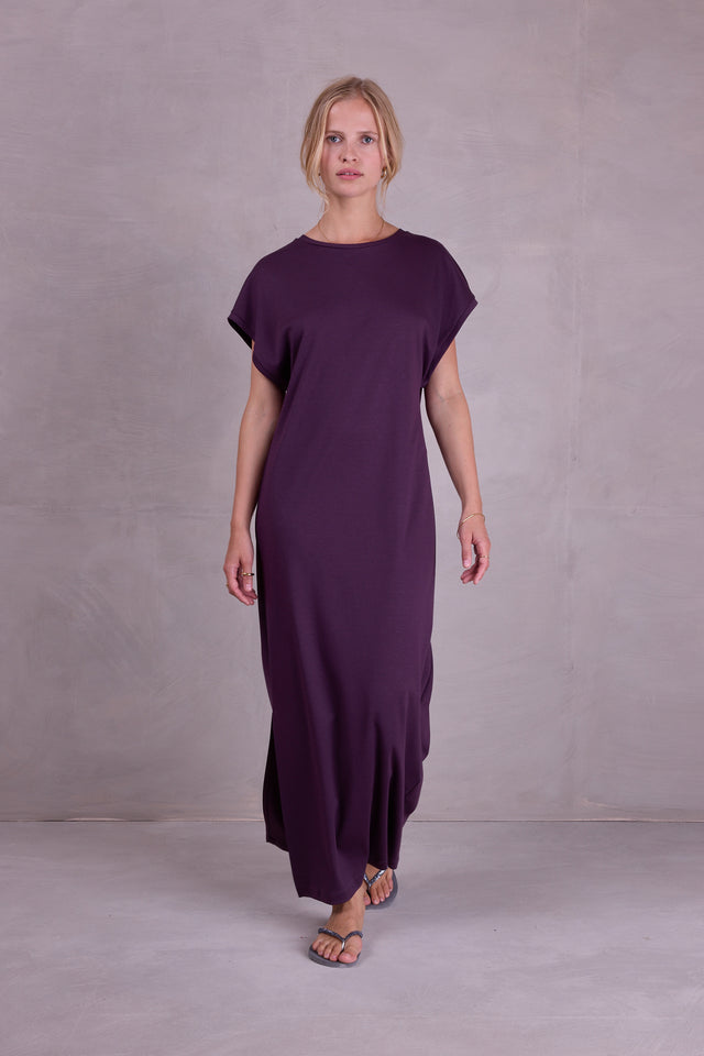 nathalie vleeschouwer Denise jurk in aubergine