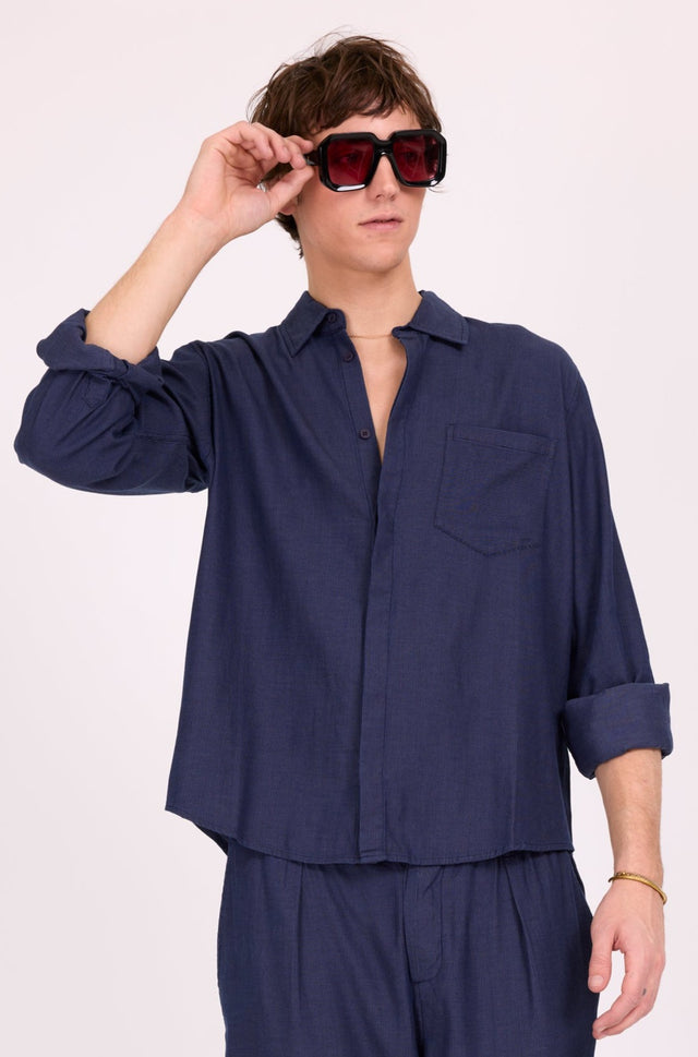 nathalie vleeschouwer Des donkergestreept hemd