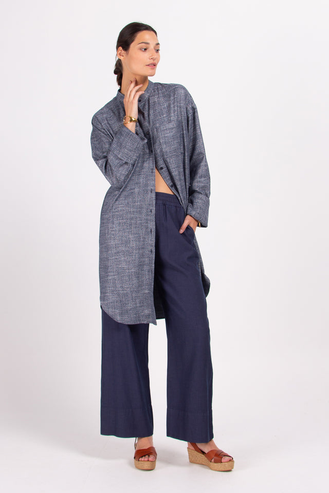 Nathalie Vleeschouwer Dua Blauw Gemêleerde Jurk