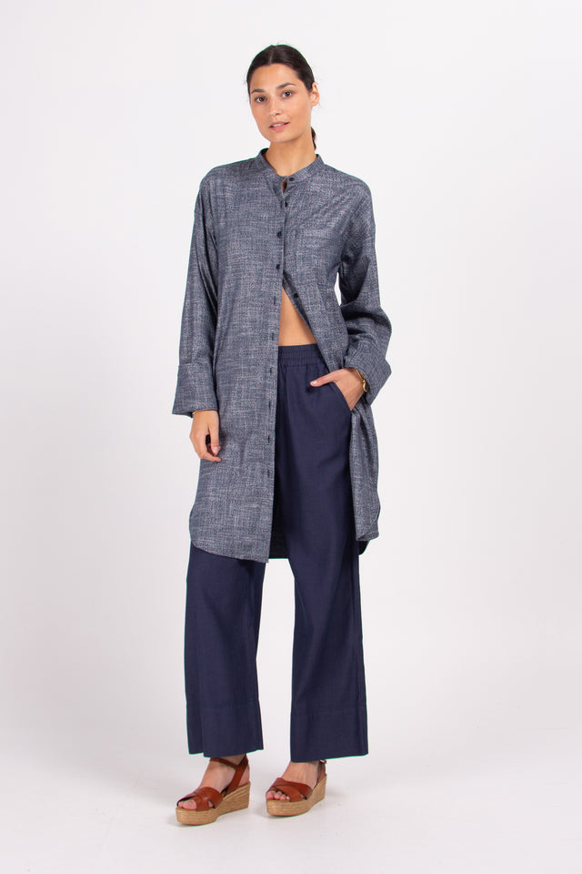 nathalie vleeschouwer Dua blauw gemêleerde jurk