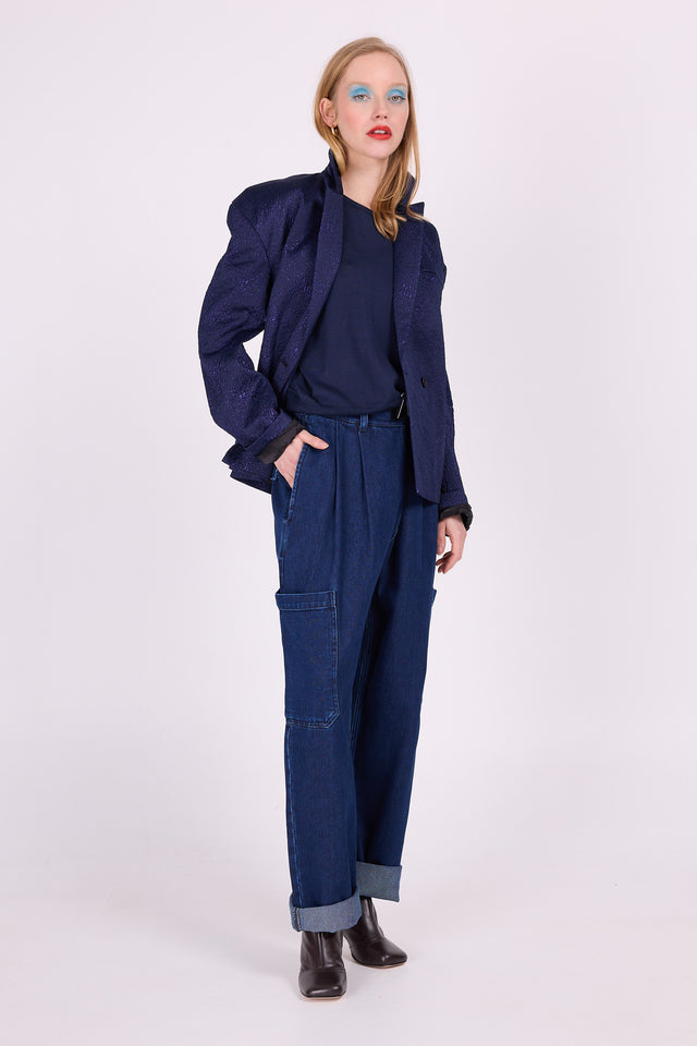 nathalie vleeschouwer Elio cargobroek in denim