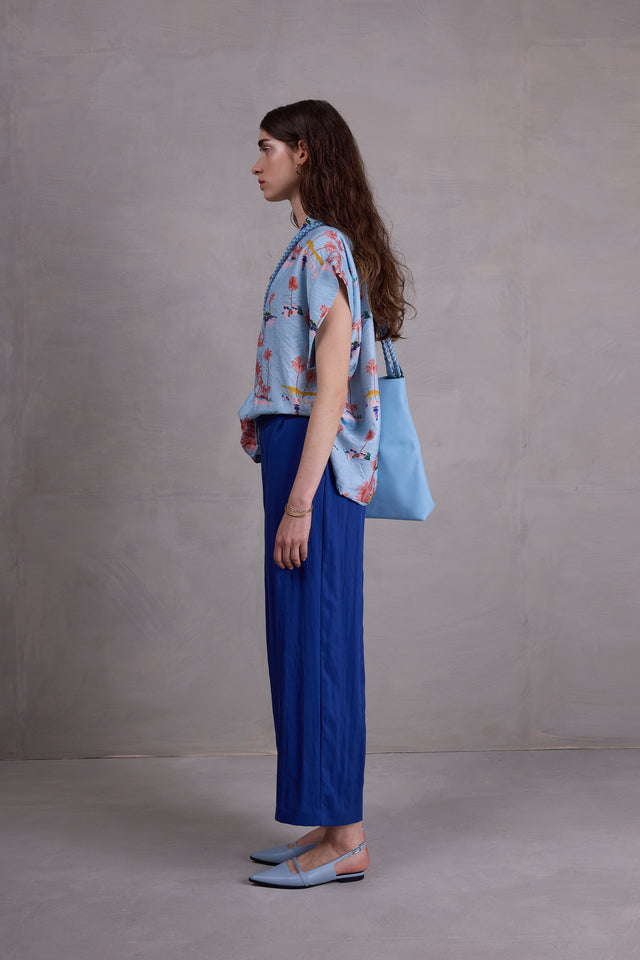 Nathalie Vleeschouwer Fabio Blouse In Blue Havana