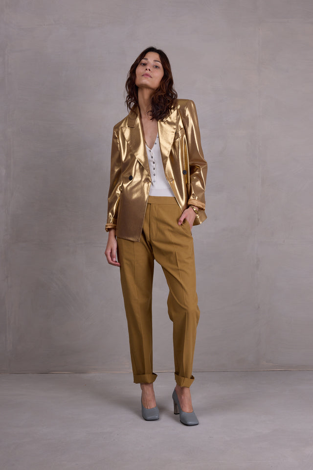 Nathalie Vleeschouwer Fabrice Broek In Mustard