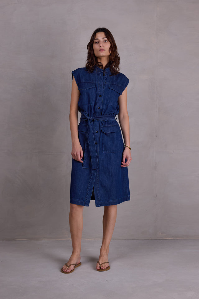 nathalie vleeschouwer Faith jurk in summer denim