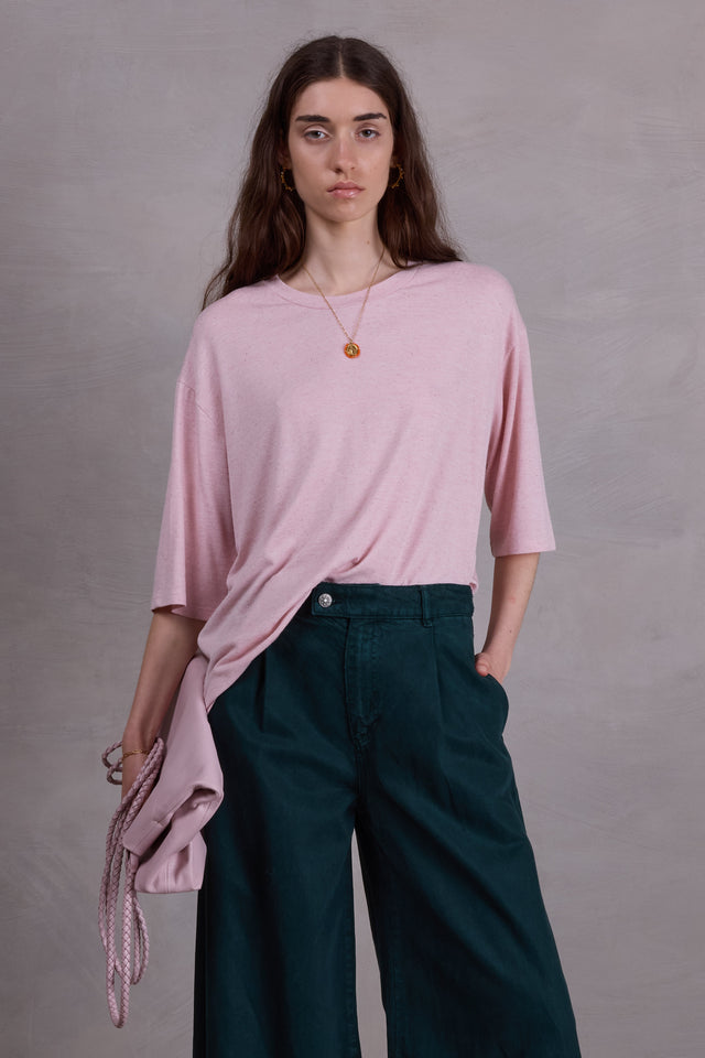 nathalie vleeschouwer Fanny oversized roze T-shirt