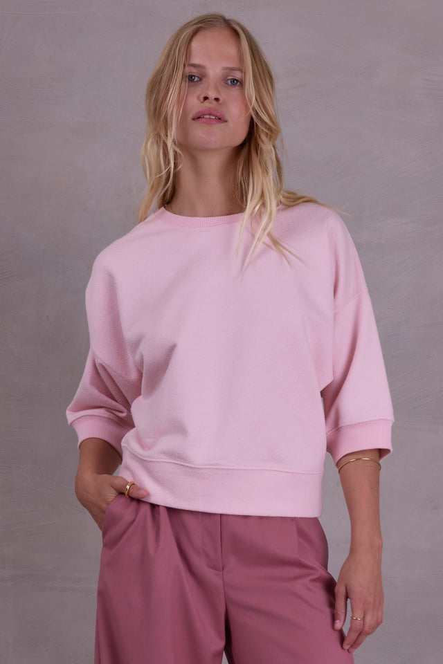 nathalie vleeschouwer Fauve roze fitted sweater