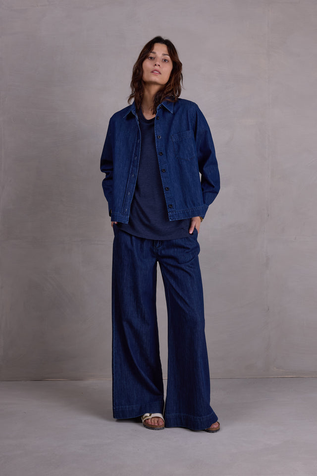 nathalie vleeschouwer Feda hemd in summer denim