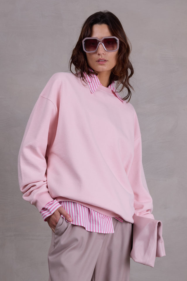 nathalie vleeschouwer Femke roze oversized sweater