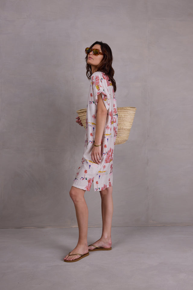 Nathalie Vleeschouwer Femme Jurk In White Havana