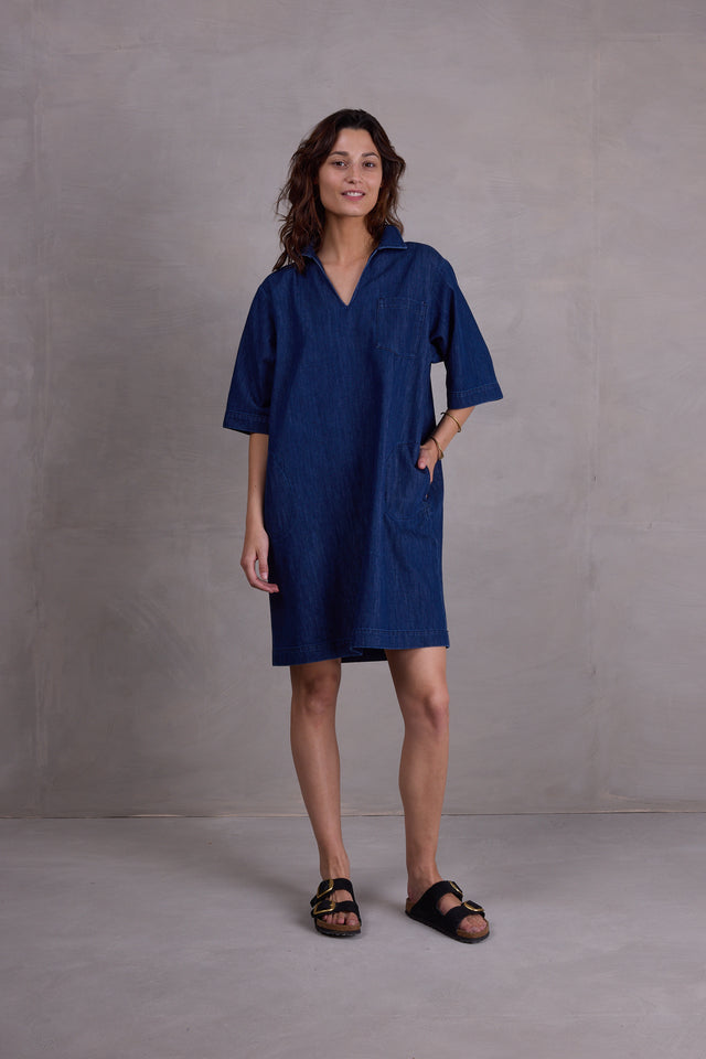 nathalie vleeschouwer Femmy jurk in summer denim